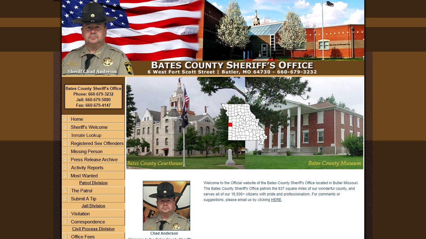 Welcome to the Bates County Sheriff's Office
