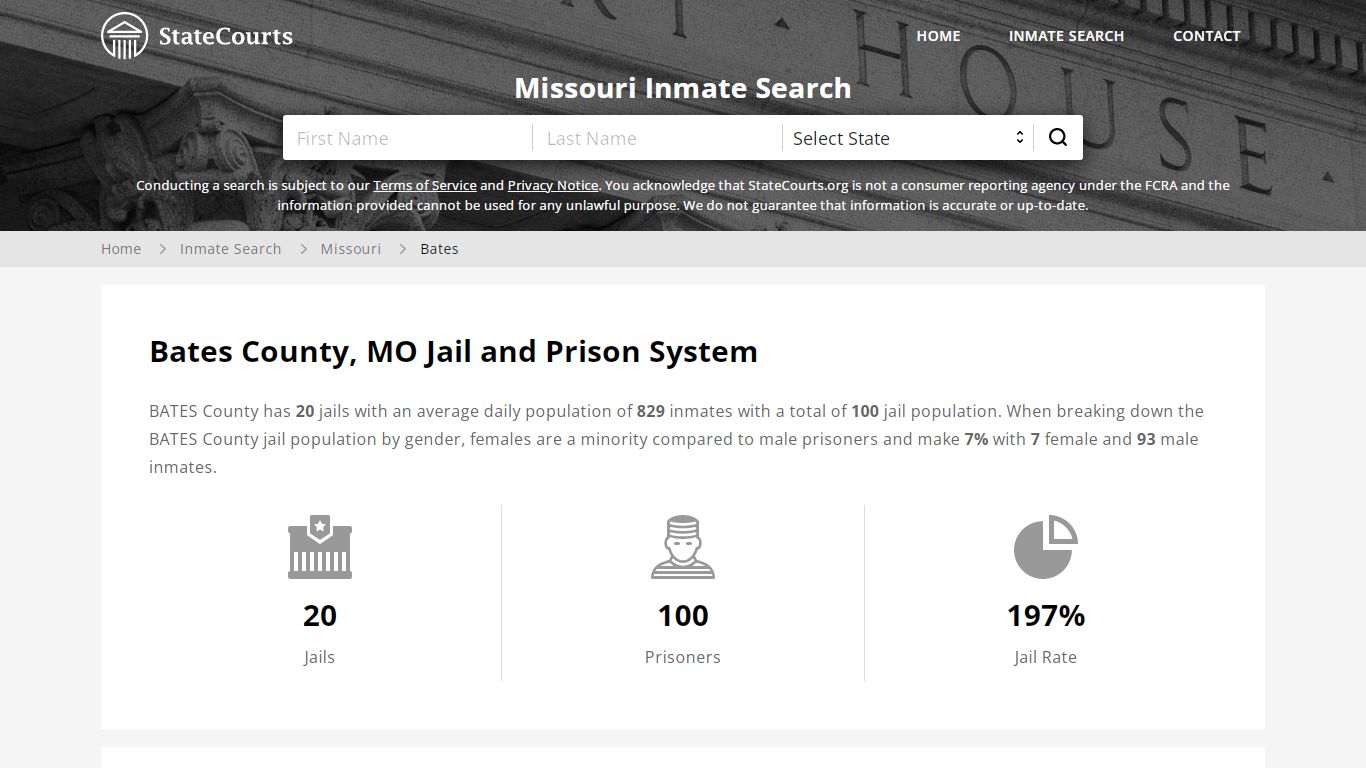 Bates County, MO Inmate Search - StateCourts